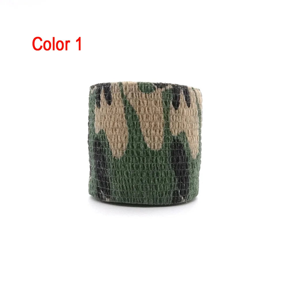 1 Roll 4.5M*5Cm Waterproof Outdoor Camo Hunting Camouflage Tape Wraps
