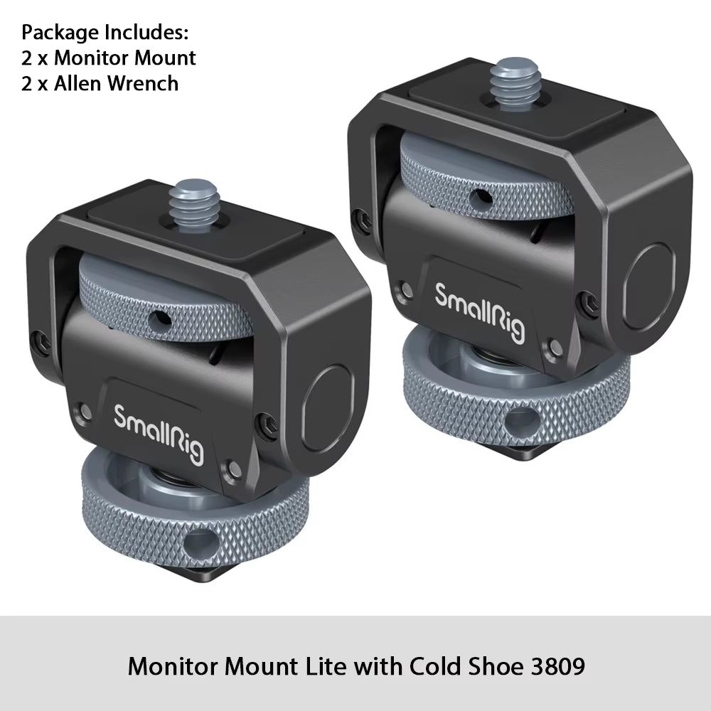 Monitor Mount Lite with Cold Shoe Swivel 360° and Tilt 180° Holder for Monitor LED & Video Shoot Accessories Magic Arm