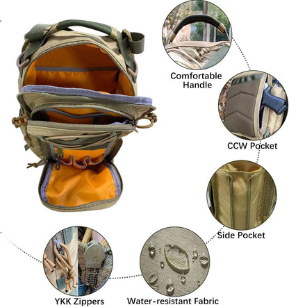 Slingshot Tactical Sling Pack, Military Rover Shoulder Sling Backpack, EDC Molle Assault Range Bag,Outdoor Sport Daypack for Every Day Carry,Trekking and Camping