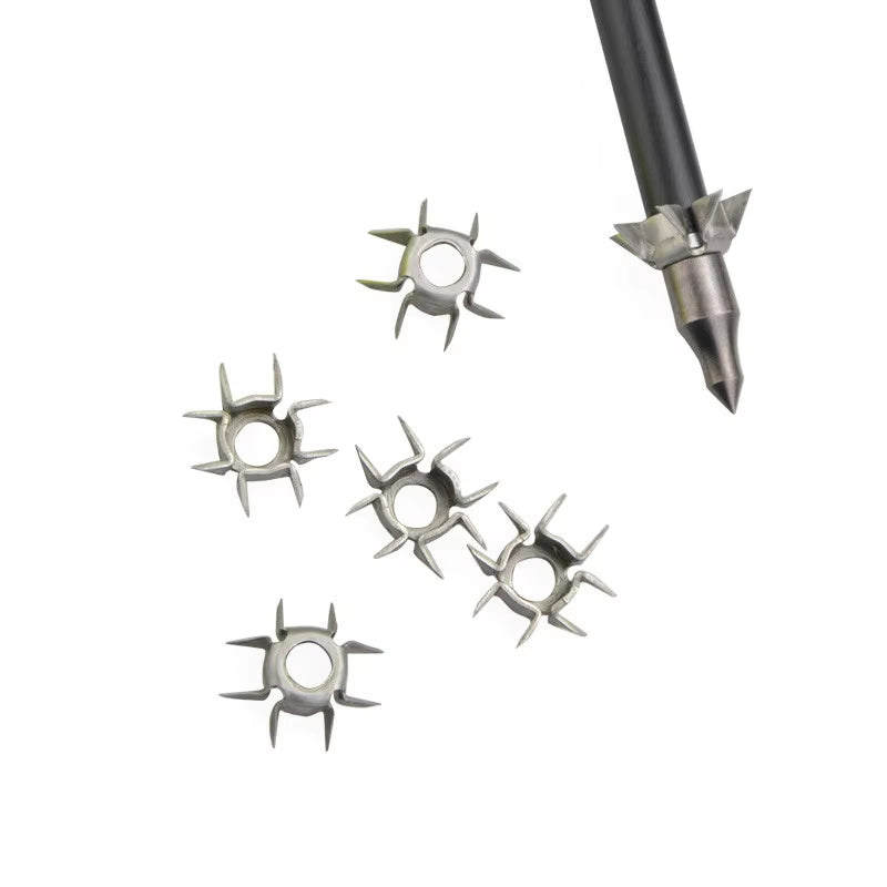 10/20/30/40/50Pcs Target Points ID 6.2Mm Arrowhead Broadhead Judo Arrow Points 8 Paw Point Outdoor Practice Archery Accessories