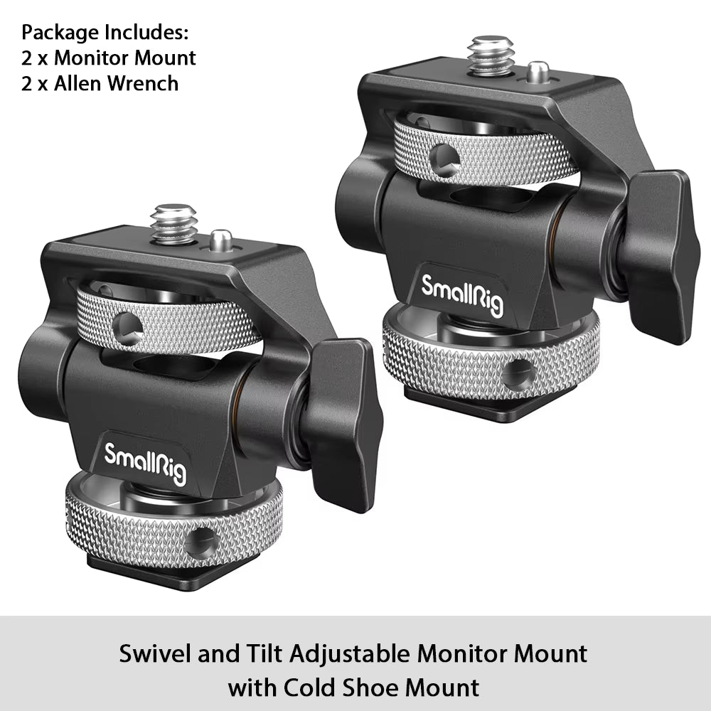 Monitor Mount Lite with Cold Shoe Swivel 360° and Tilt 180° Holder for Monitor LED & Video Shoot Accessories Magic Arm