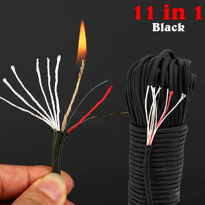 Kindling 550 33-100FT 10-Core Paracord 4Mm Outdoor Camping Survival Tool Fit PE Fire Rope Fishing Cotton Line Parachute Hiking