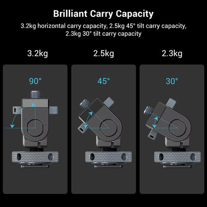 Monitor Mount Lite with Cold Shoe Swivel 360° and Tilt 180° Holder for Monitor LED & Video Shoot Accessories Magic Arm