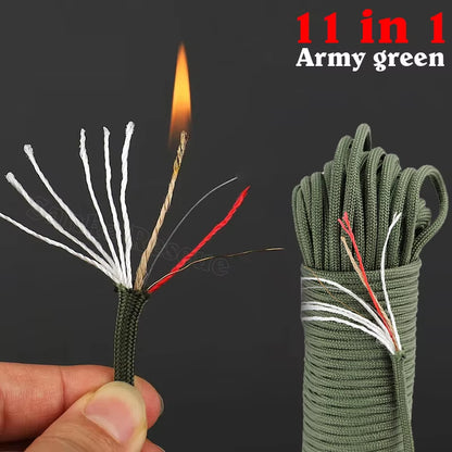 Kindling 550 33-100FT 10-Core Paracord 4Mm Outdoor Camping Survival Tool Fit PE Fire Rope Fishing Cotton Line Parachute Hiking
