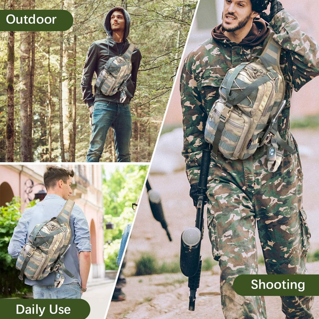 Slingshot Tactical Sling Pack, Military Rover Shoulder Sling Backpack, EDC Molle Assault Range Bag,Outdoor Sport Daypack for Every Day Carry,Trekking and Camping
