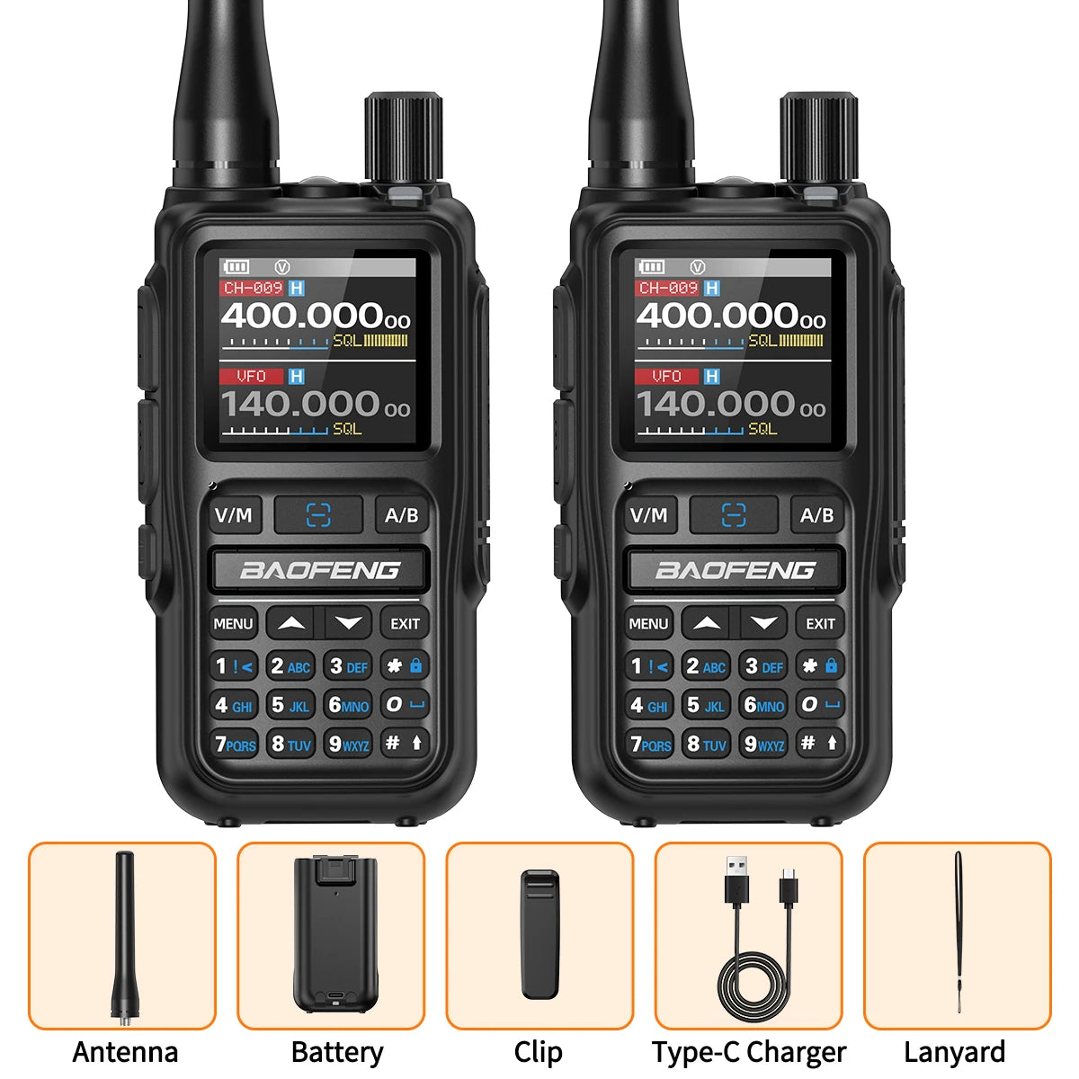 UV-5R Mini Walkie Talkie Multi Band Bluetooth Programming Wireless Copy Frequency 999CH Type-C Long Range Two Way Radio