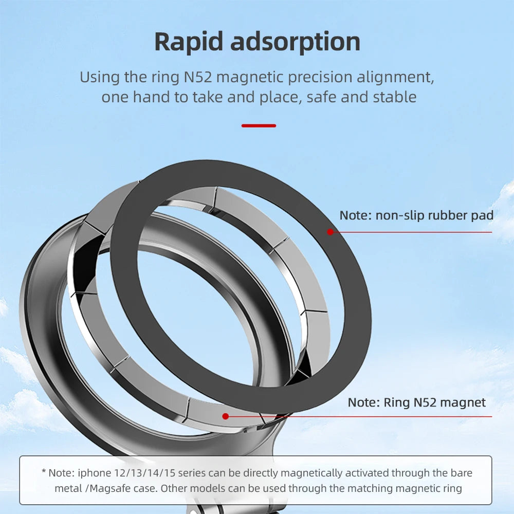 2 Options Magnetic Phone Mount Phone Holder Phone Tripod Mount with ARCA Connector Cold Shoe 1/4 Inch for I Phone 15/14/13/12