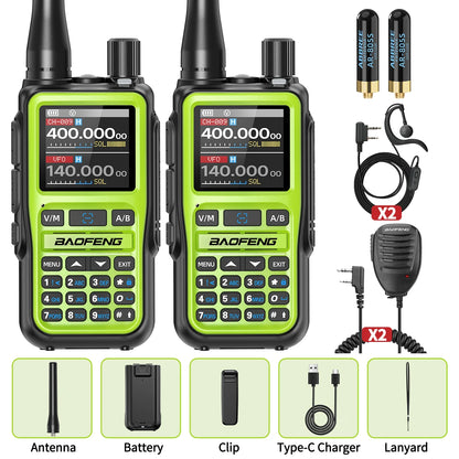 UV-5R Mini Walkie Talkie Multi Band Bluetooth Programming Wireless Copy Frequency 999CH Type-C Long Range Two Way Radio