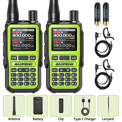 UV-5R Mini Walkie Talkie Multi Band Bluetooth Programming Wireless Copy Frequency 999CH Type-C Long Range Two Way Radio