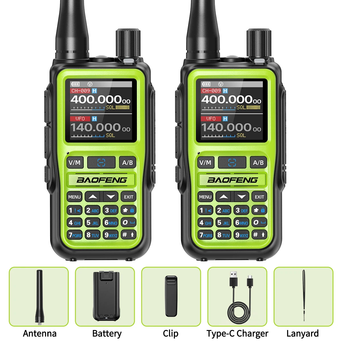 UV-5R Mini Walkie Talkie Multi Band Bluetooth Programming Wireless Copy Frequency 999CH Type-C Long Range Two Way Radio