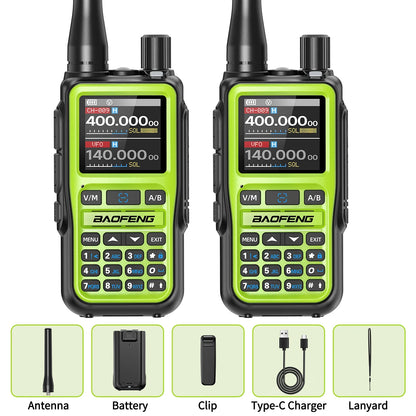 UV-5R Mini Walkie Talkie Multi Band Bluetooth Programming Wireless Copy Frequency 999CH Type-C Long Range Two Way Radio