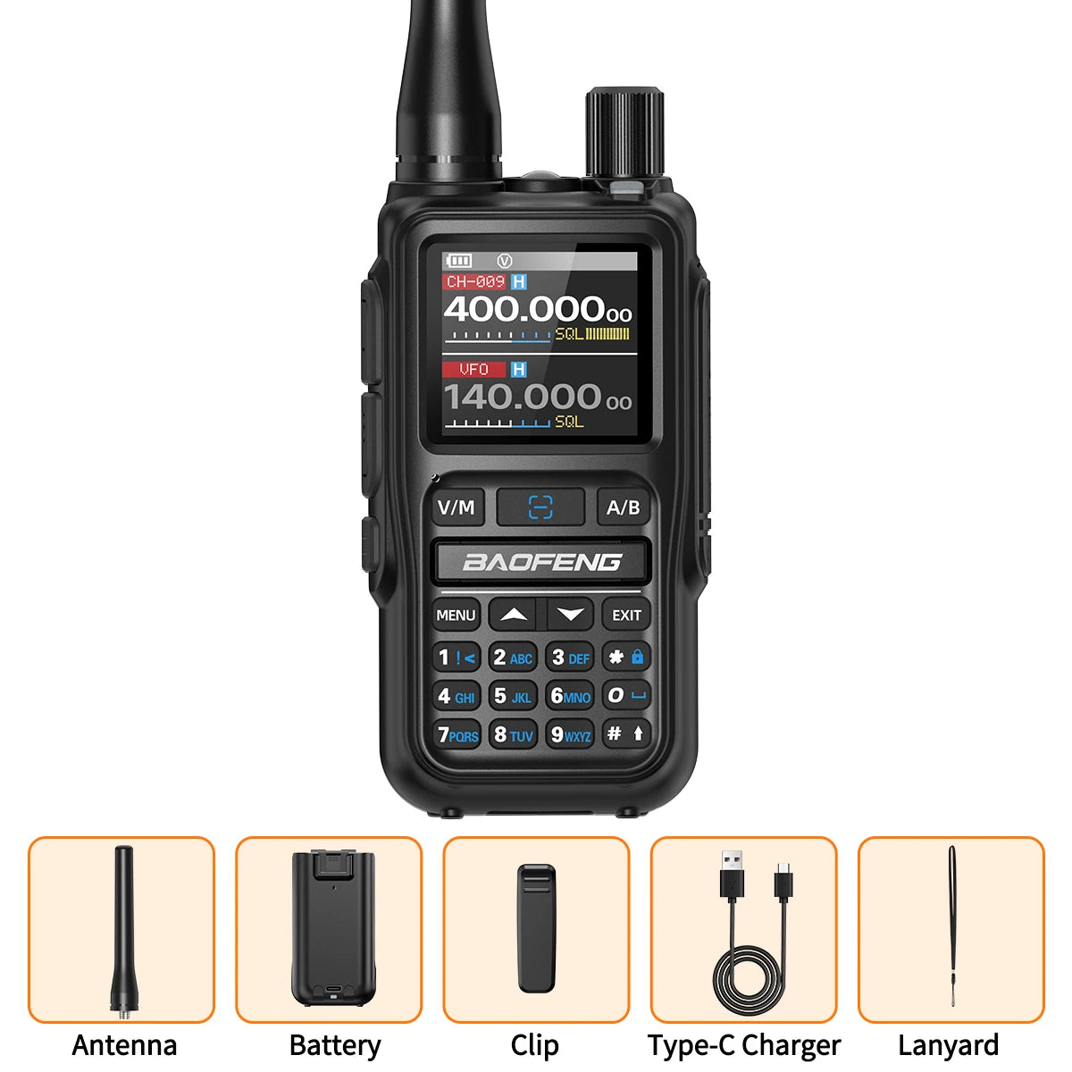UV-5R Mini Walkie Talkie Multi Band Bluetooth Programming Wireless Copy Frequency 999CH Type-C Long Range Two Way Radio