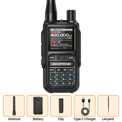UV-5R Mini Walkie Talkie Multi Band Bluetooth Programming Wireless Copy Frequency 999CH Type-C Long Range Two Way Radio