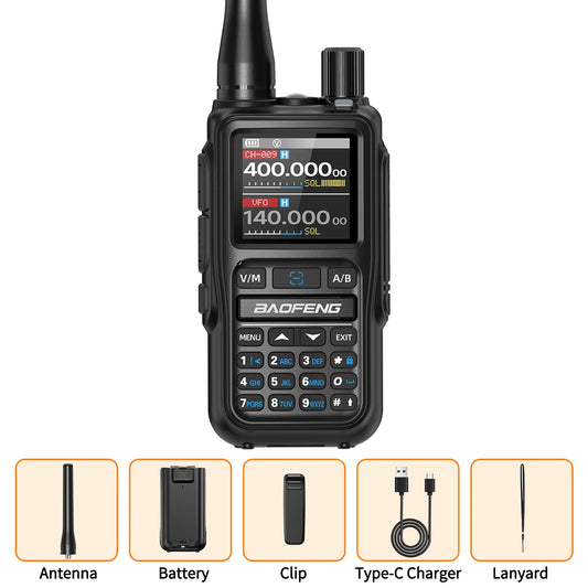 UV-5R Mini Walkie Talkie Multi Band Bluetooth Programming Wireless Copy Frequency 999CH Type-C Long Range Two Way Radio