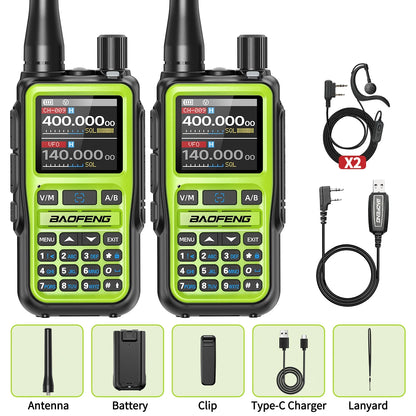 UV-5R Mini Walkie Talkie Multi Band Bluetooth Programming Wireless Copy Frequency 999CH Type-C Long Range Two Way Radio