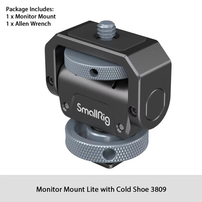 Monitor Mount Lite with Cold Shoe Swivel 360° and Tilt 180° Holder for Monitor LED & Video Shoot Accessories Magic Arm