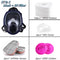 3 Ports Multipurpose Full Gas Mask Spherical Super Clear Fully Sealed Protective Mask Spray Paint Industrial Pollution Gas Mask