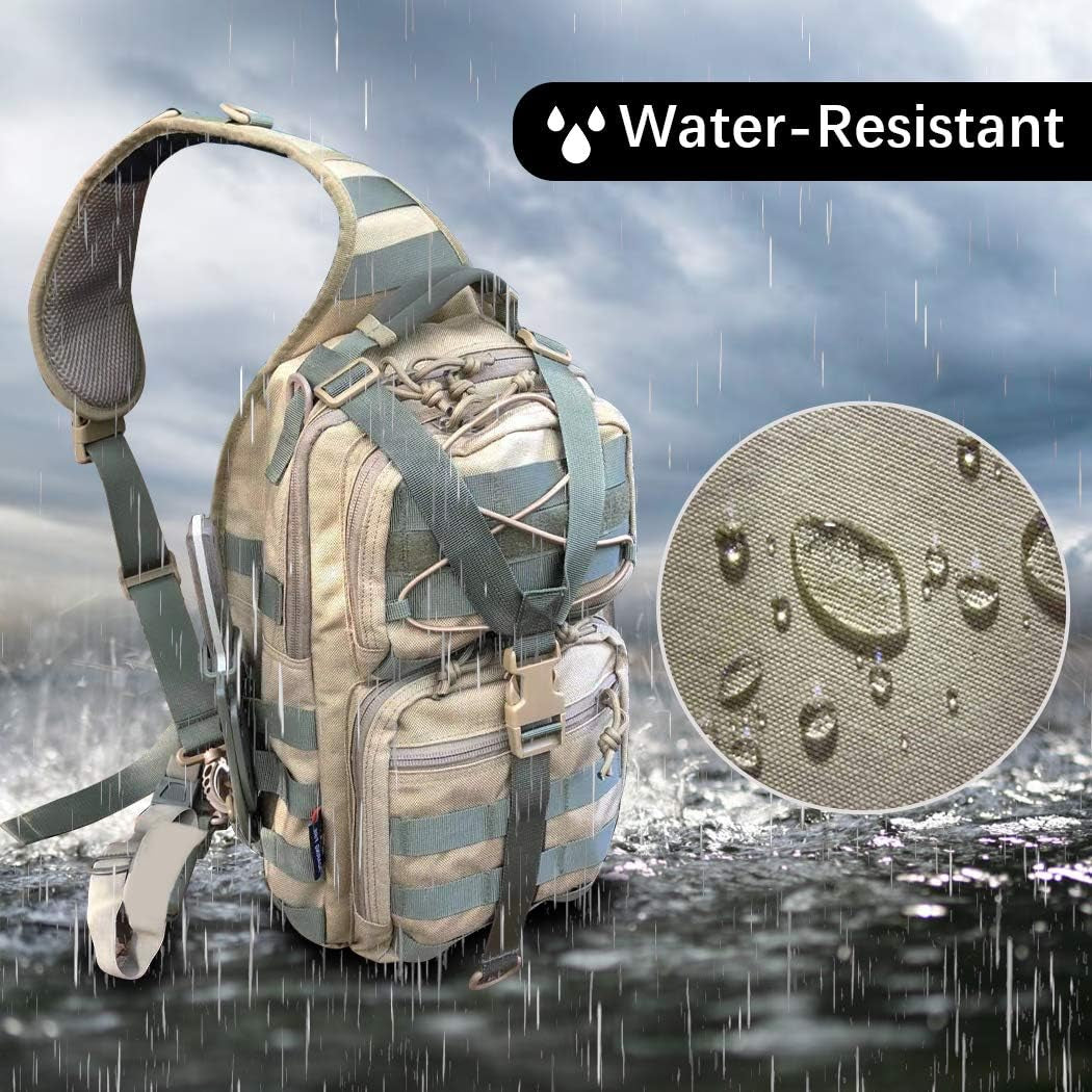 Slingshot Tactical Sling Pack, Military Rover Shoulder Sling Backpack, EDC Molle Assault Range Bag,Outdoor Sport Daypack for Every Day Carry,Trekking and Camping