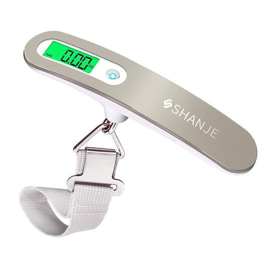 Luggage Weight Scale for Suitcases 110 Lbs Travel Accessories High Precision Travel Digital Hanging Scales 50Kg (White)